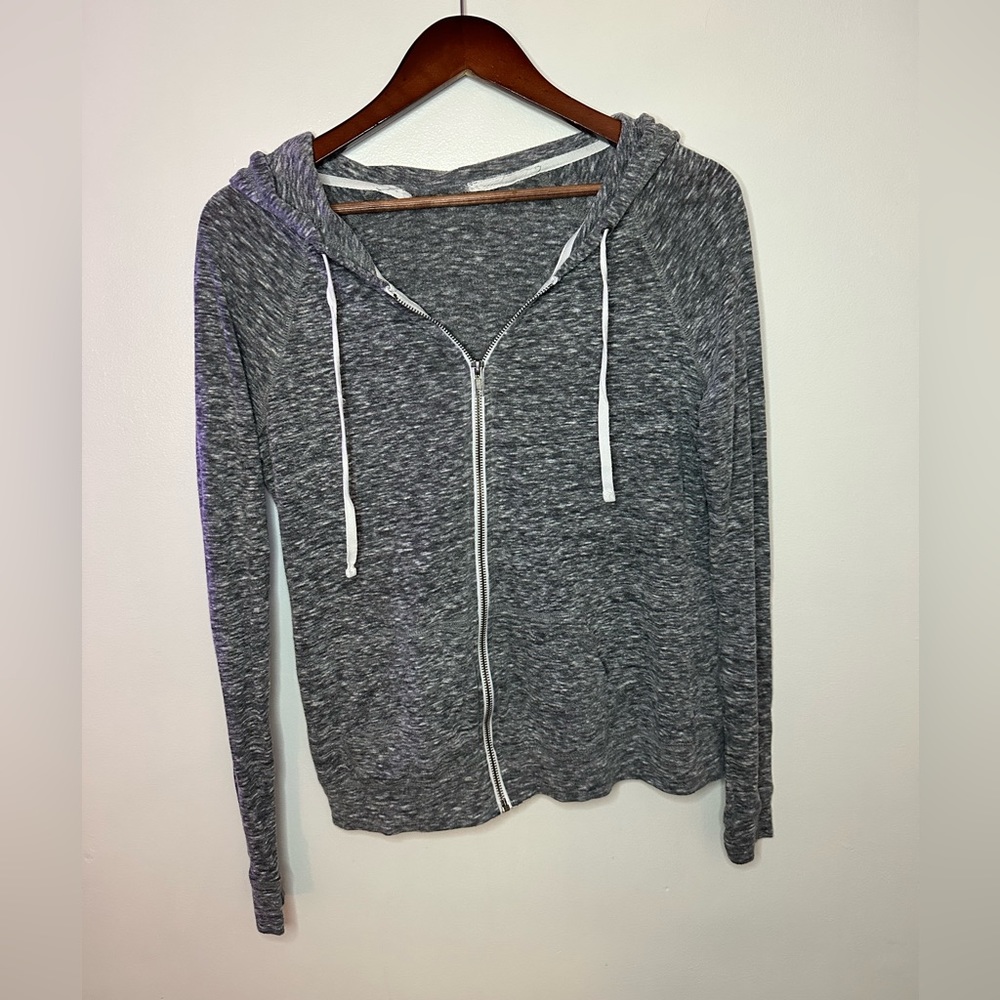 Juniors Gray Heathered Zip up